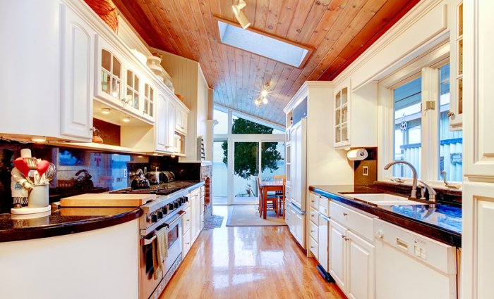 kitchen with natural light