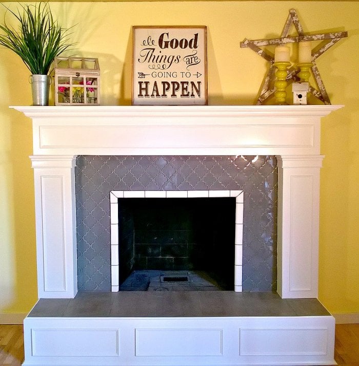 Vintage Throwback Fireplace With Modern Details Angie S List Before And After Fireplace Makeover