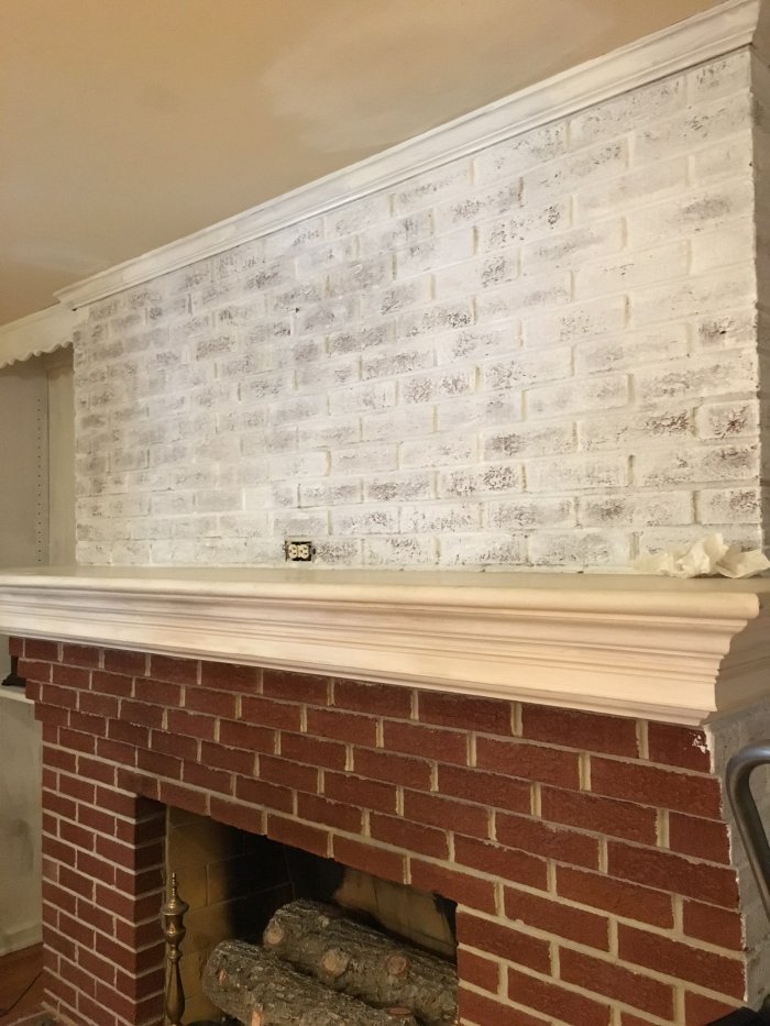 Dated Brick Fireplace gets Painted White Angie's List