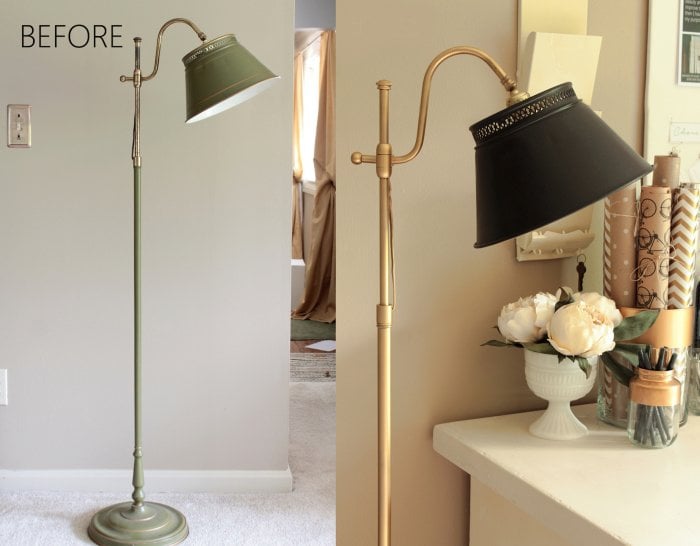 13 Spray Paint Projects To Transform A Space Angie S List Spray Paint Thrift Lamps Painted Lamp