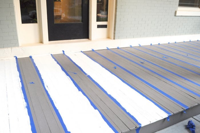 painting stripes on porch