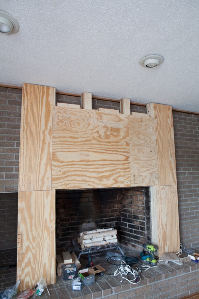 before and after fireplace makeover