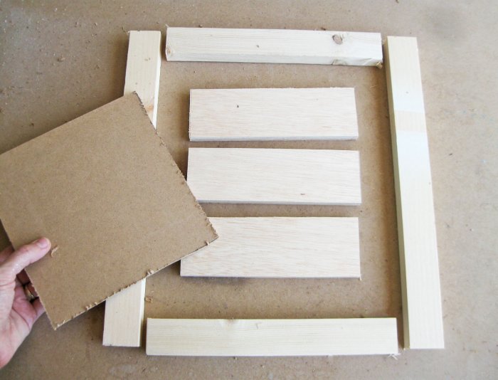 wood scraps for DIY sign