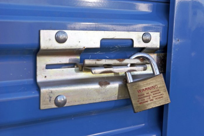 lock on storage unit