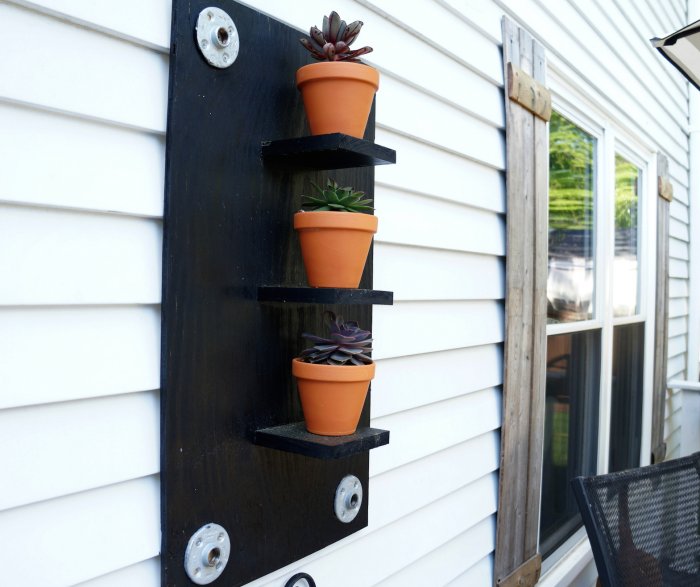 Change the succulent planter design by painting it a different color or even adding a pattern. (Photo courtesy of Deb Foglia/Seeking Lavender Lane)