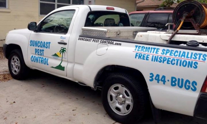Suncoast Pest Control company truck