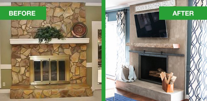 Concrete Industrial Fireplace Remodel Meets Cozy Chic Angie S List - Concrete Fireplace Surround Cost Concrete Industrial Fireplace Remodel Meets Cozy Chic Angie S List - Concrete Fireplace Surround Cost