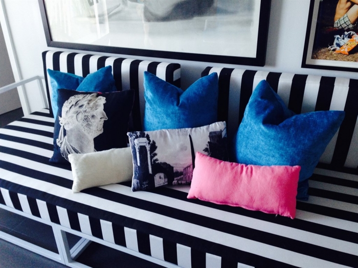 colorful throw pillows