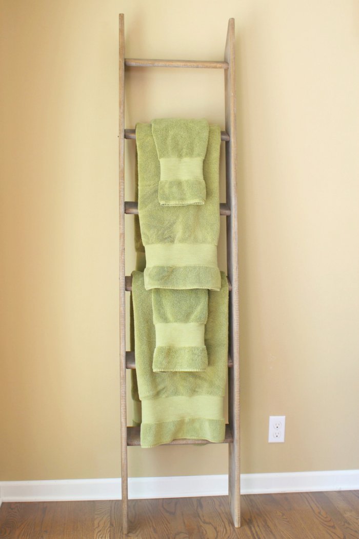 ladder towel rack