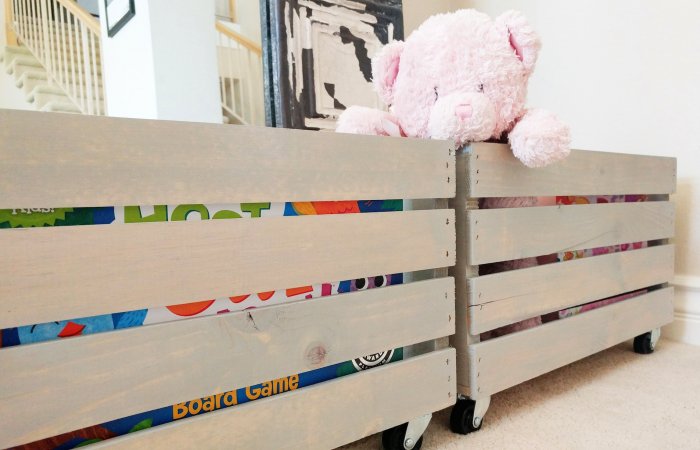 DIY toy storage bins