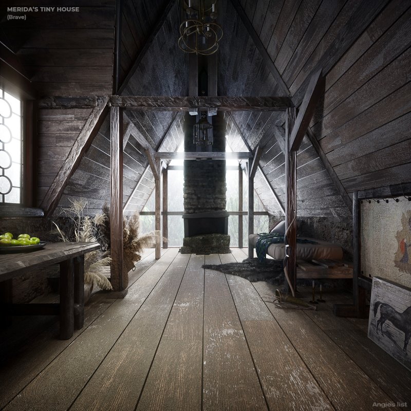 Merida's tiny house interior