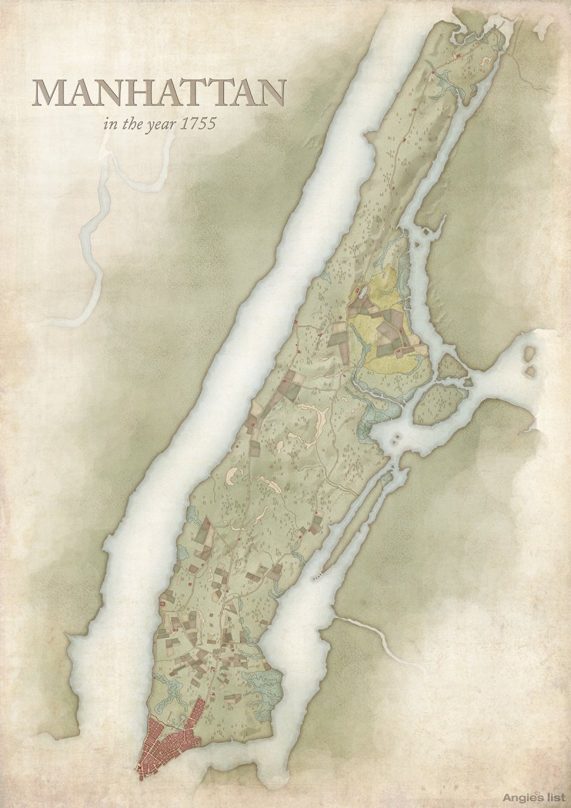 Manhattan in 1755