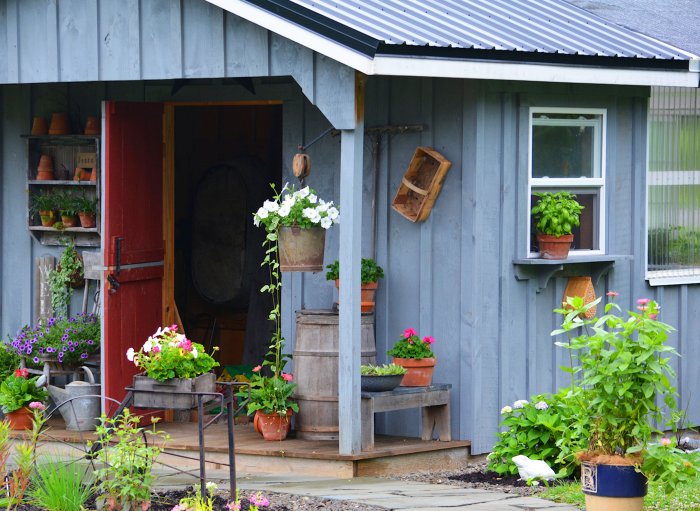 Stick with a theme to keep your garden cohesive. (Photo courtesy of The Olde Weeping Cedar)