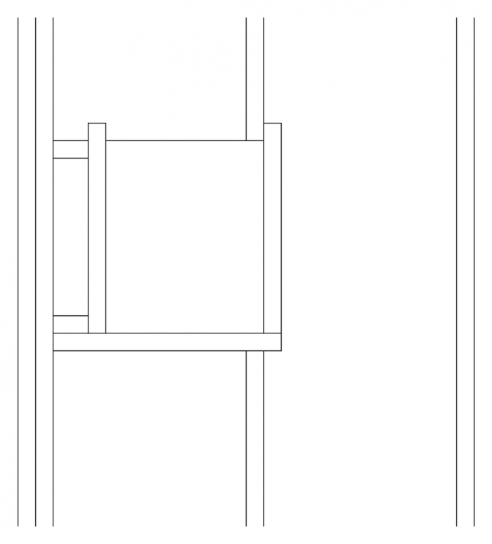 The framing inside the wall may need to be adjusted to fit the medicine cabinet. (Image courtesy of Jennifer Jones/iHeart Organizing)