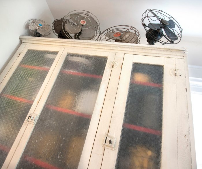 Old cabinet in McShane House in Carmel, Indiana