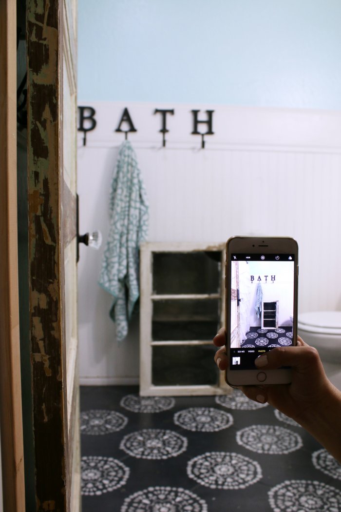 The rustic cabinet made a perfect Instagram post. (Photo courtesy of Lolly Jane)