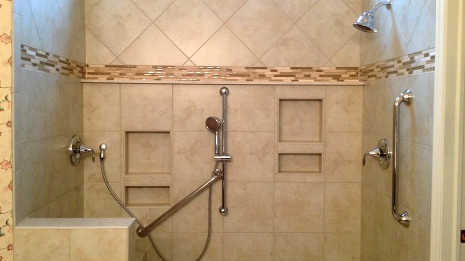 Universal Design Boosts Bathroom Accessibility Angie S List Accessible Shower With Grab Bars Using Universal Design