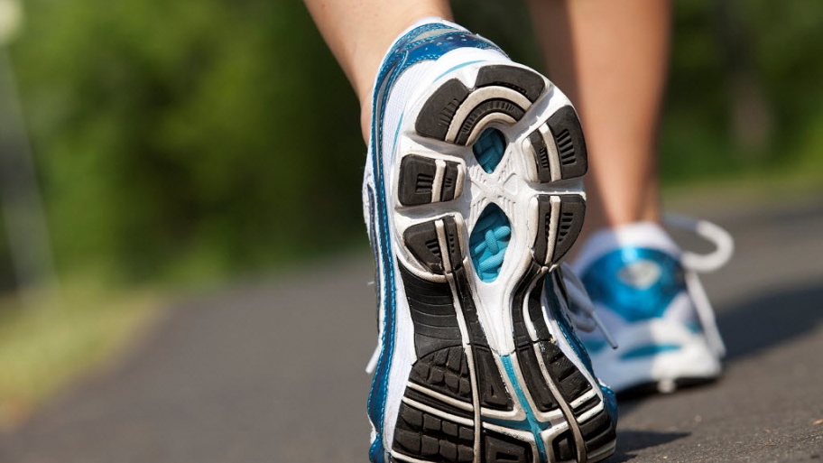 someone exercising wearing running shoes