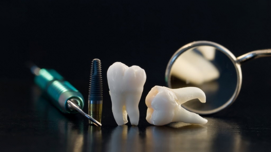 teeth and dentist tools