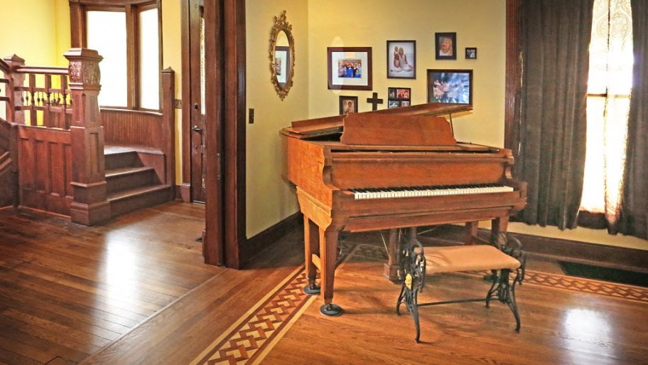 Antique furniture in formal living room