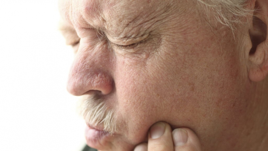 a man with a toothache