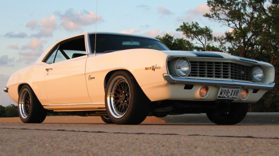 white Chevy Camaro Z28