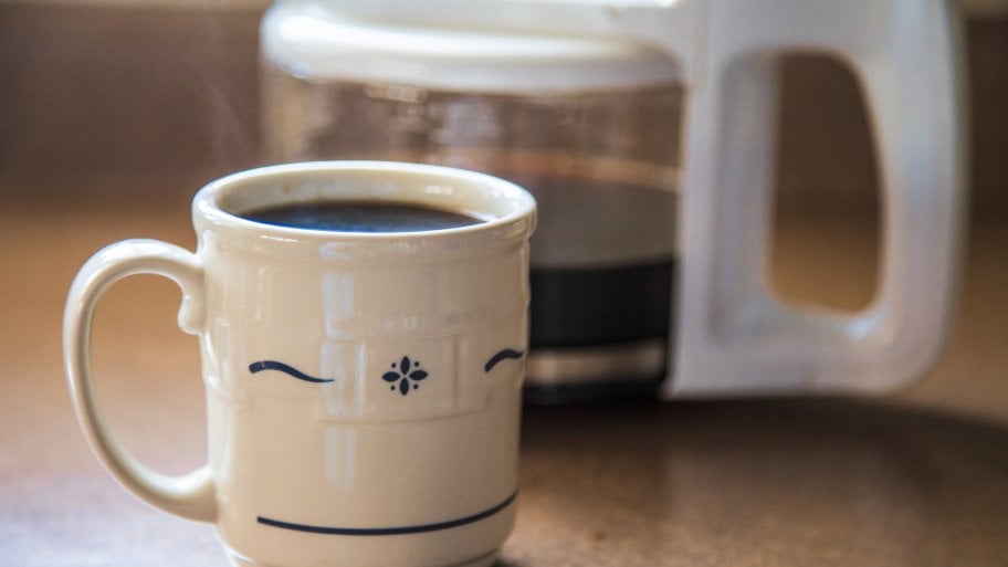 warm coffee in mug