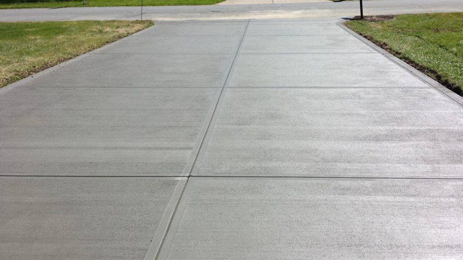 Concrete driveway