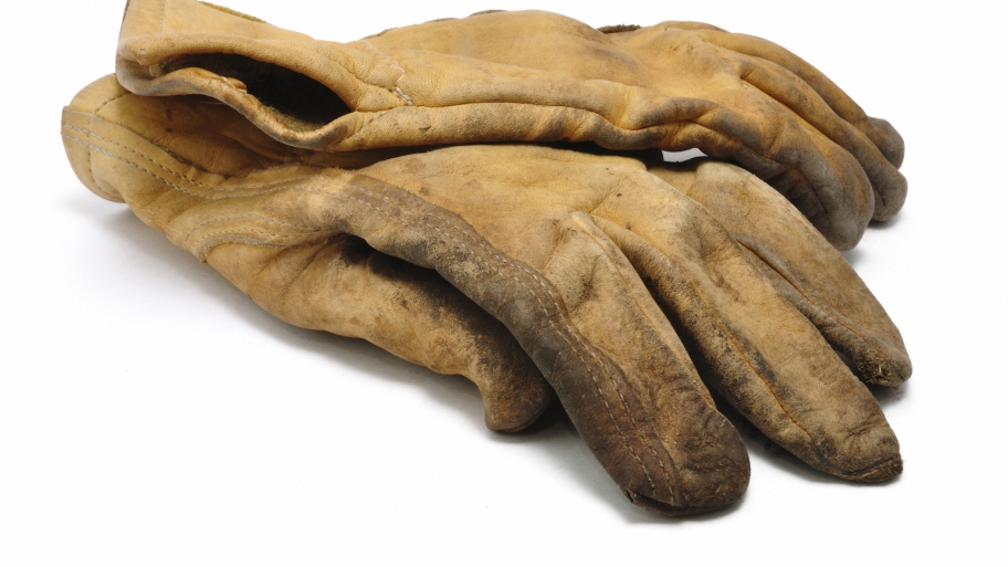 leather construction work gloves