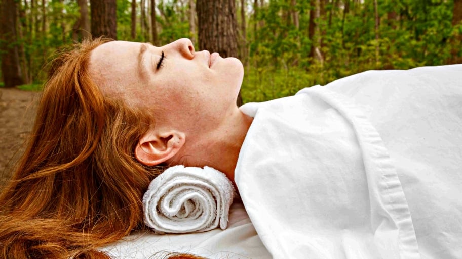 woman on spa table