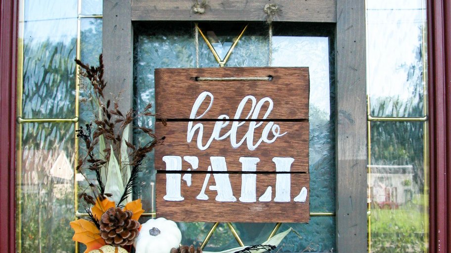 DIY fall wood sign