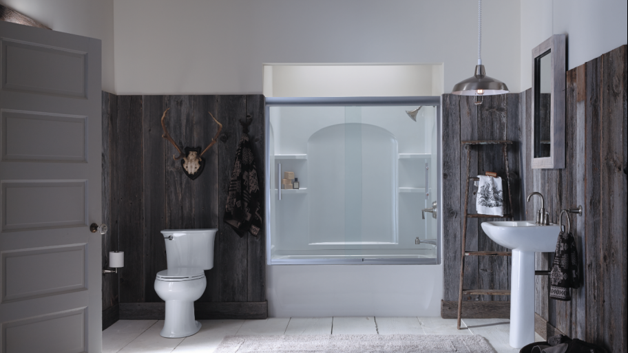 tub/shower combo with semi-frameless door