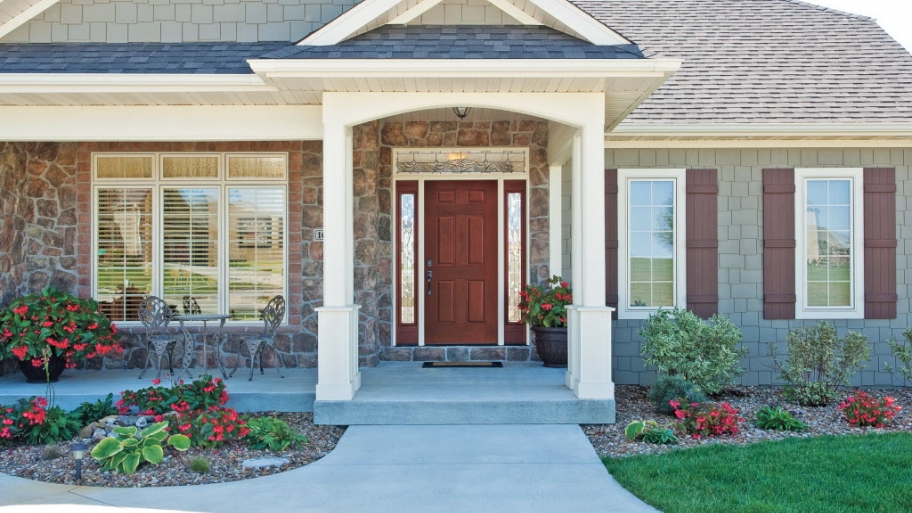 wood door, home exterior
