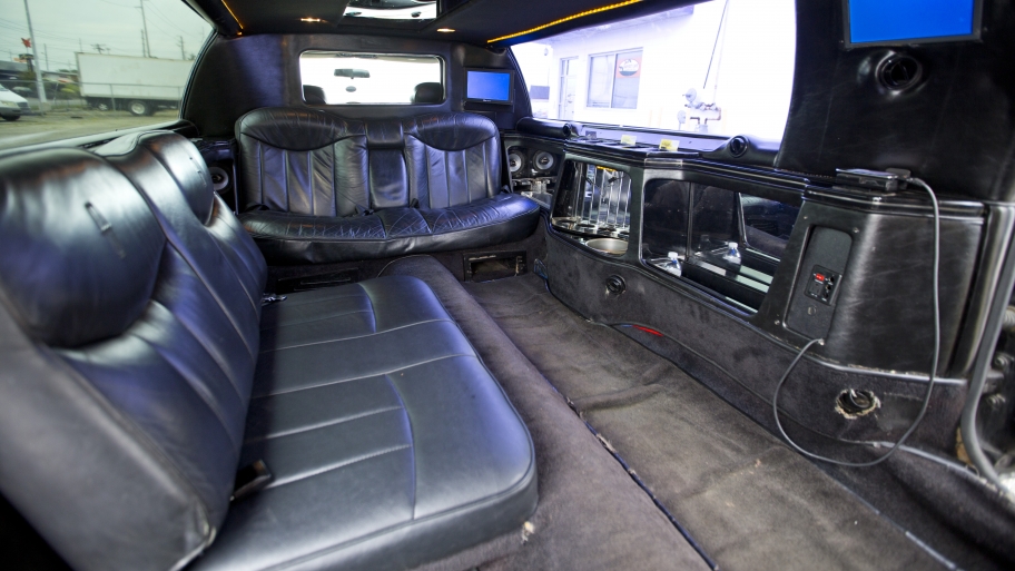 inside of a limo