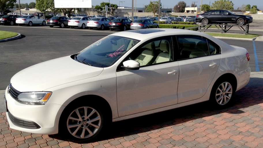 new white car on car lot