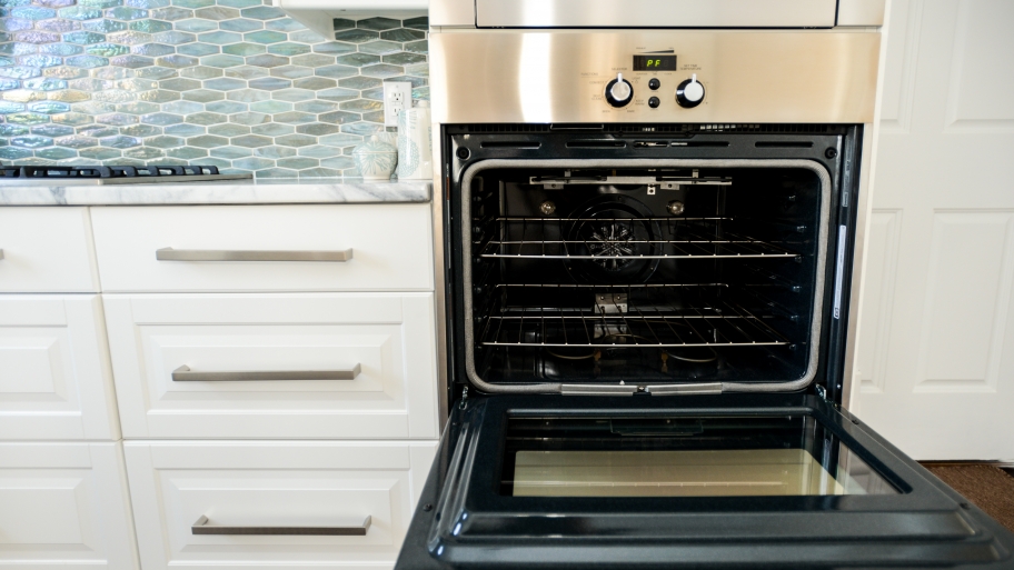 oven with the door open