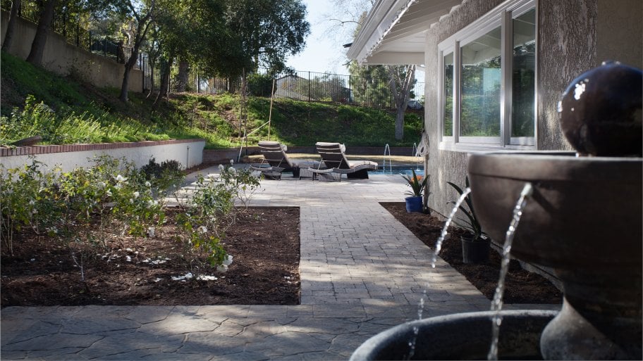 patio paver designs around pool