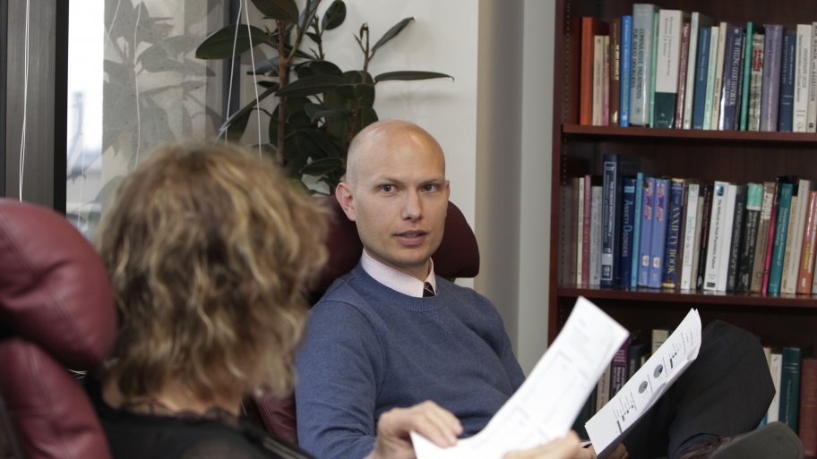 patient with a therapist