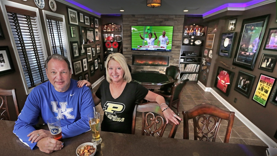 rob and lauren qualls at basement bar