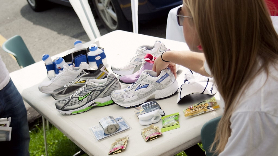 Shoes on a table