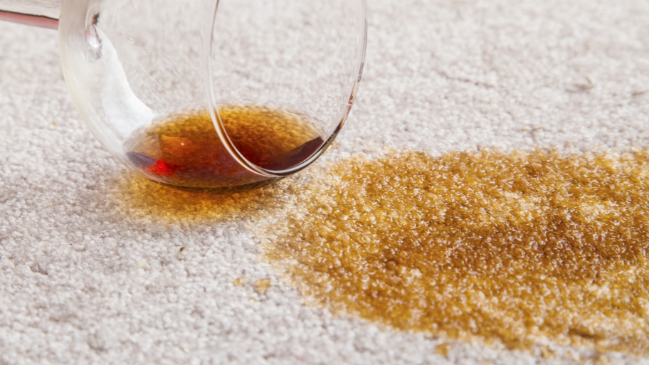 wine spill on carpet
