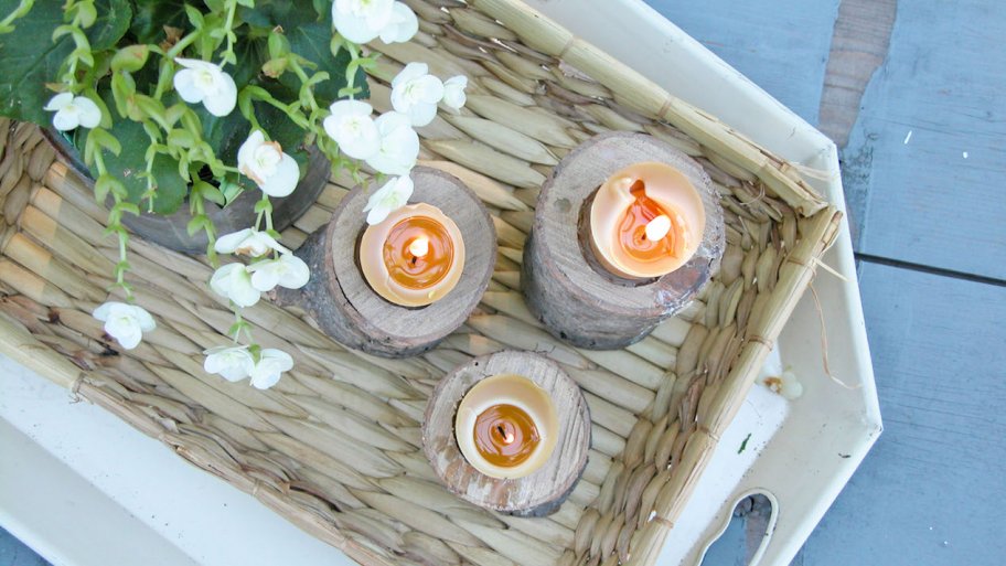 How to Make Candle Holders out of Logs Angie's List