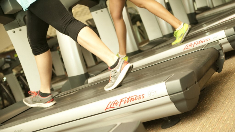 Treadmills in a row