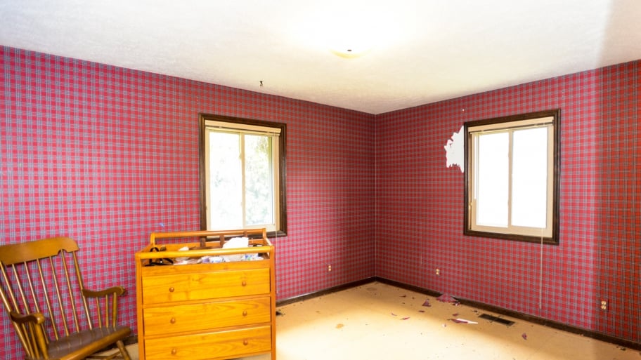 room with wallpaper