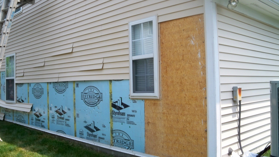 storm damaged siding