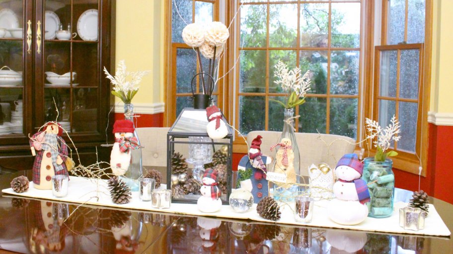 winter table centerpiece