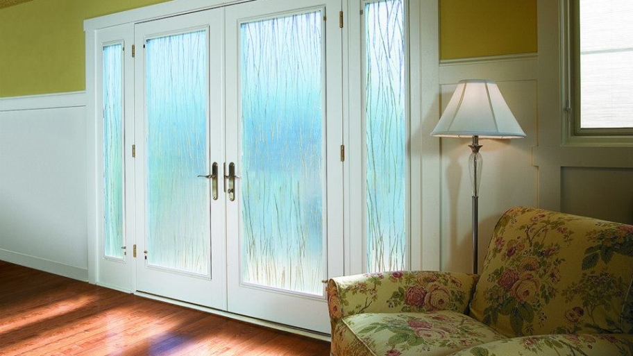 French doors with lever handles
