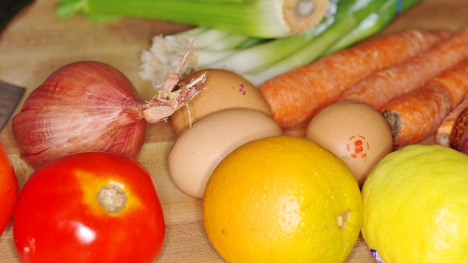 vegetables on cutting board