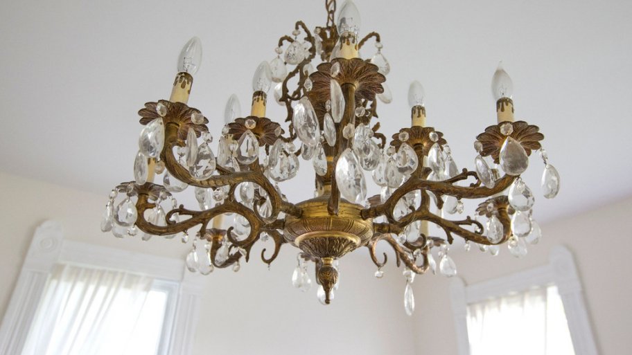 Chandelier at McShane House in Carmel, Indiana