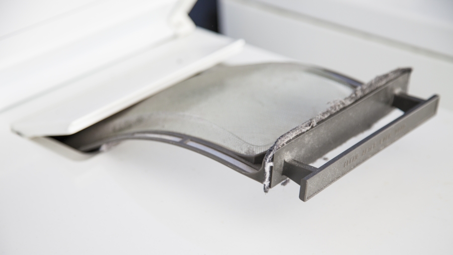 lint trap in dryer